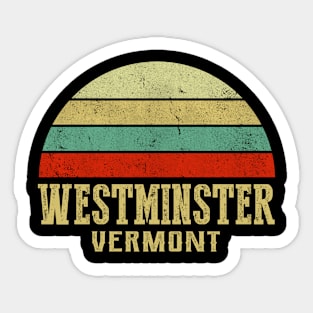 WESTMINSTER VERMONT Vintage Retro Sunset Sticker